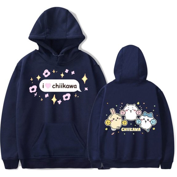Chiikawa Hoodie Merch Winter Unisex Long Sleeve Sweatshirt Hooded Trend Cosplay Streetwear Top