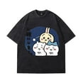 thumbnail image 1 of Chiikawa Merch T-shirt, Retro Washed And Distressed Short-sleeved Top, Unisex Cute Printed Pullover T-shirt, 1 of 2