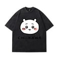 thumbnail image 1 of Chiikawa Merch T-shirt, Retro Washed And Distressed Short-sleeved Top, Unisex Cute Printed Pullover T-shirt, 1 of 2
