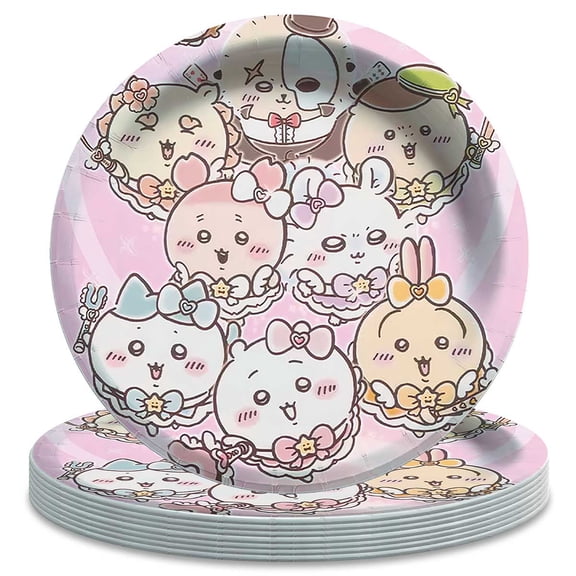 Chiikawa Paper Plates Birthday Decorations Party Supplies Tableware Disposable Dinnerware