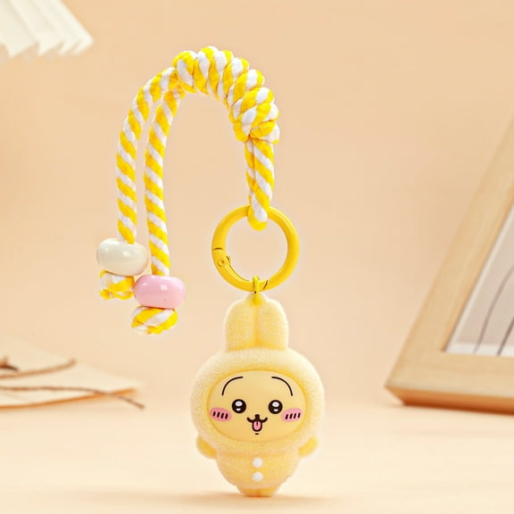 Chiikawa Pendant Keychain Cute Usagi Hachiware with Rope Kawaii Bag Charm Accessories Gift