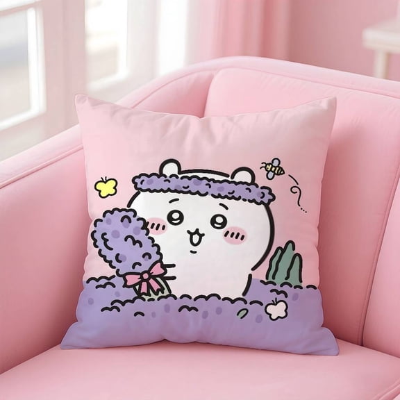 Chiikawa Pillow Case Skin-Friendly And Comfortable Fabric Pillowcase Lnvisible Lilky Zipper