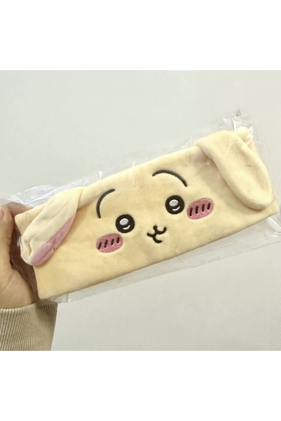 Chiikawa Plush Hair Band Cute Usagi Hachiware Ushachi Headband Soft Skincare MakeupHair Wrap Collectible Accessory Gift for Fan