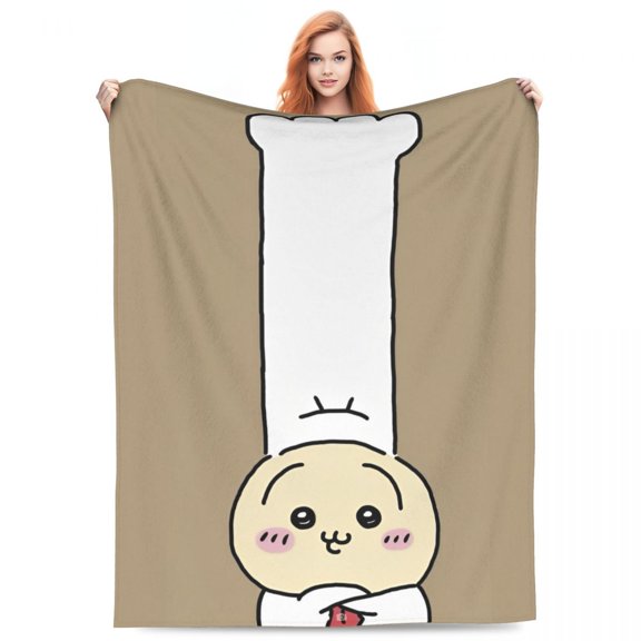 Chiikawa Star Soft Warm Blankets Travel Office Plush Bedding Throws Fluffy Living Room Flannel Bedspread Sofa Bed Cover
