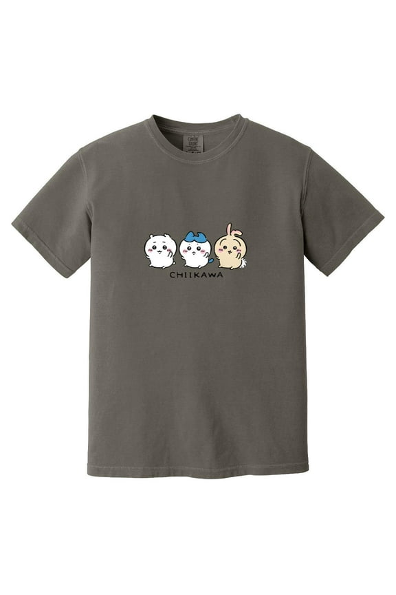 Chiikawa Trio Cute Japanese Pastel Anime Cartoon Fans Comfort Color T-Shirt