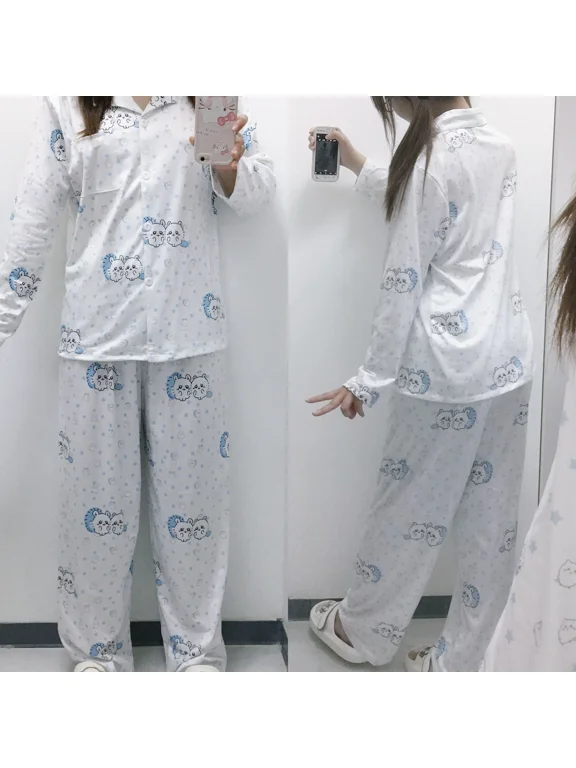 Chikawas Flying Squirrel Pajamas Summer Momonga Cartoon Kawaii Short-sleeved Shorts Home Clothes モモンガ Animated Characters