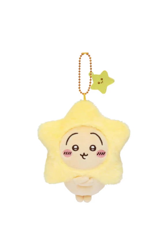 Chikawas Star Wish Series Plush Keychain – Cute Usagi Hachiware Flying Squirrel Stuffed Toy Five-Pointed Star Pendant Gift