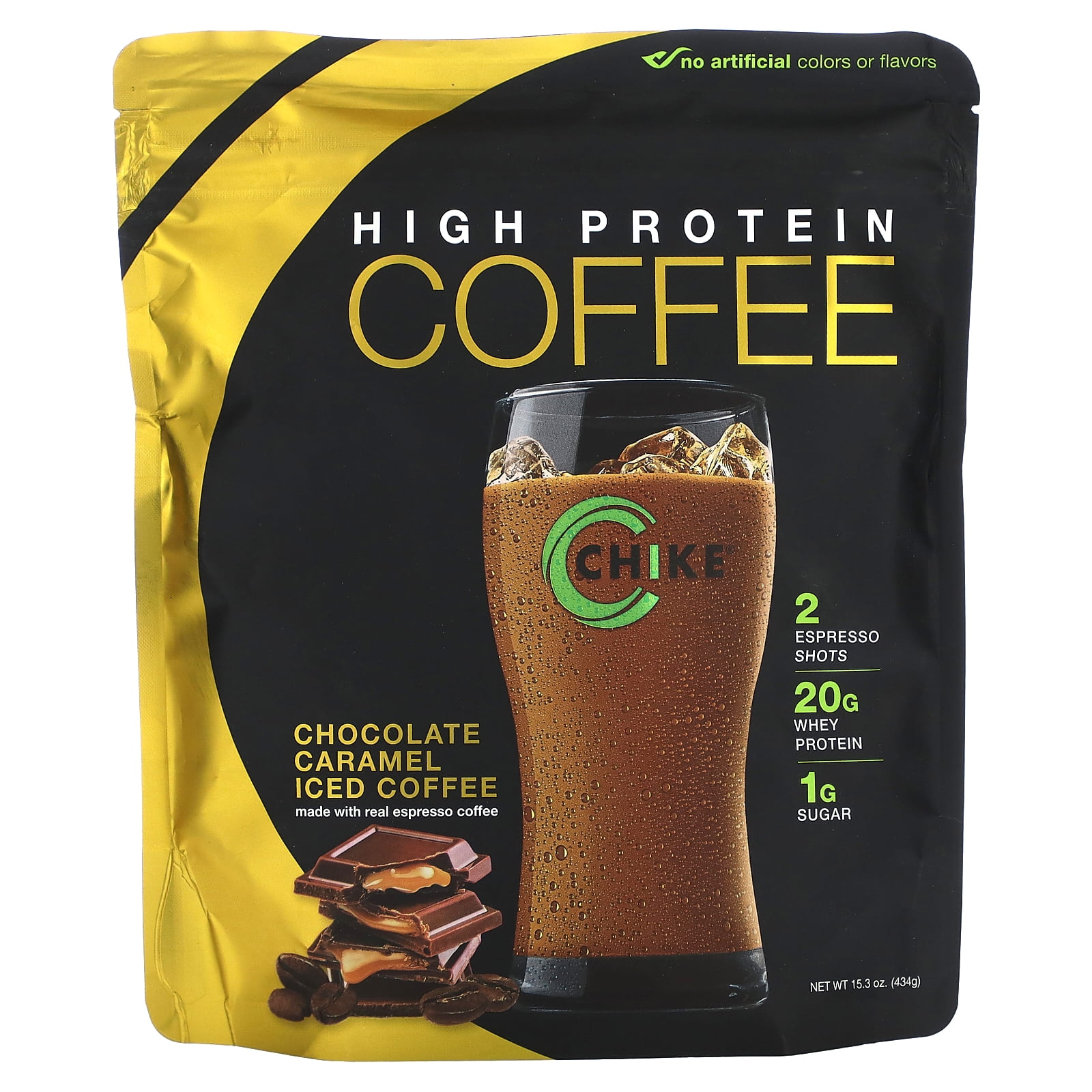 Chike High Protein Iced Coffee, Chocolate Caramel, 20g Protein, 2