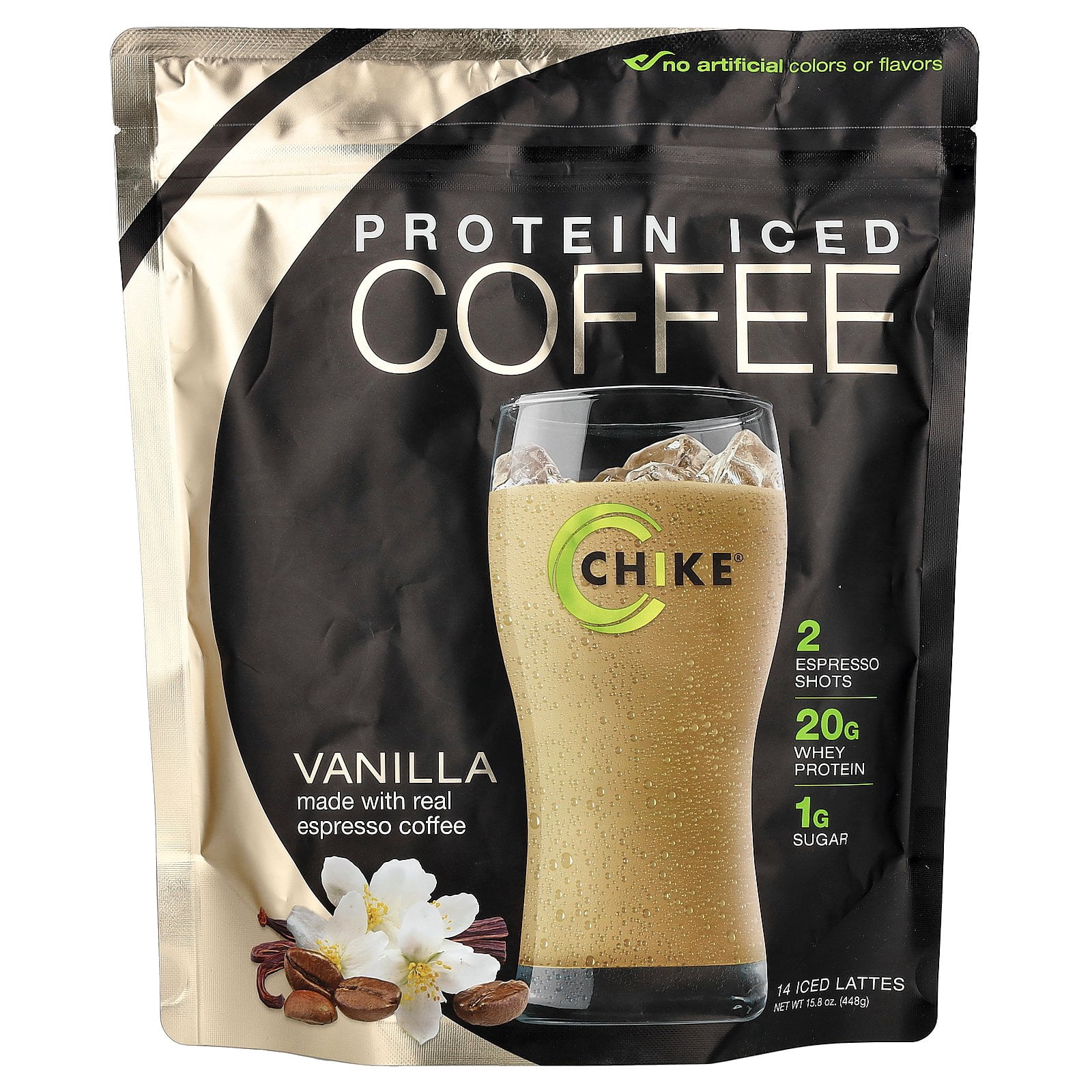 Chike Nutrition High Protein Iced Coffee (16oz Bag) Flavor: Vanilla