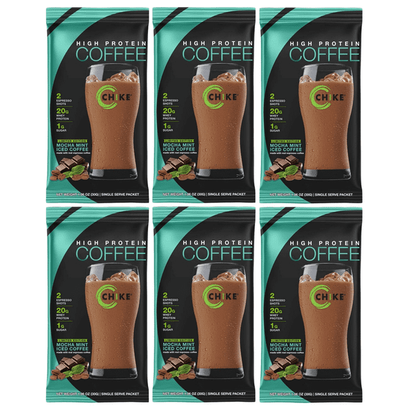 Chike Nutrition High Protein Iced Coffee Single Packets (6-Pack) Flavor: Mocha Mint
