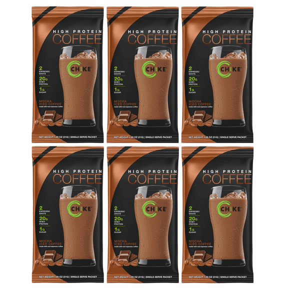 Chike Nutrition High Protein Iced Coffee Single Packets (6-Pack) Flavor: Mocha