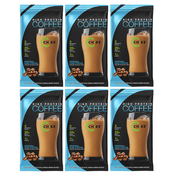 Chike Nutrition High Protein Iced Coffee Single Packets (6-Pack) Flavor: Original