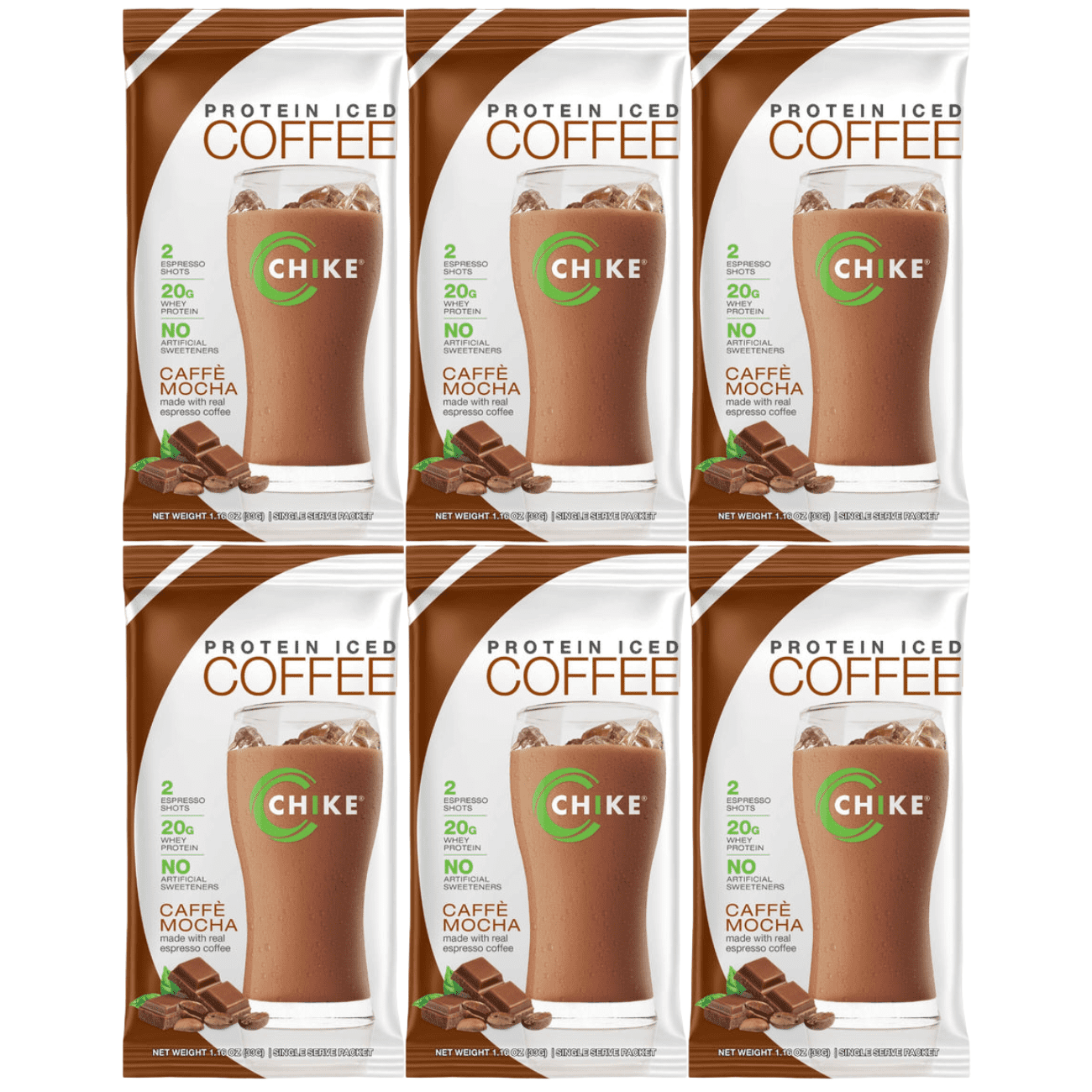 Chike Nutrition Natural High Protein Iced Coffee Single Packets Caffè