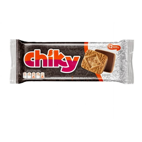 Chiky Chocolate Cookies Bag, 16.9 oz bag, 12 individual wrap cookies, Pack of 1
