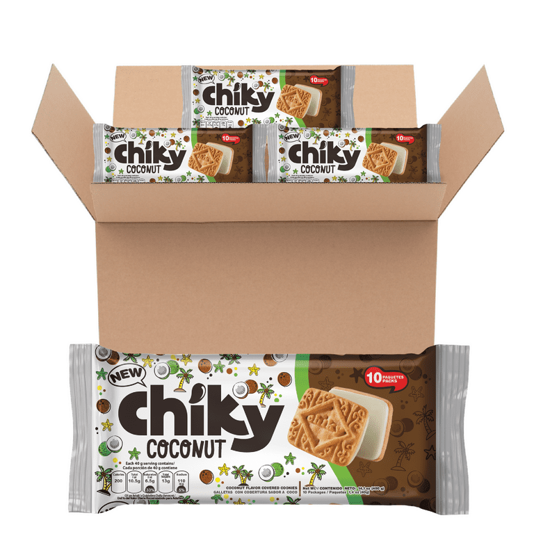 Chiky Crunchy Coconut Fudge Cookies, Vanilla Flavor, Low Sodium