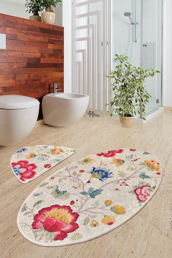 , Arya - Multicolor Bathmat Set (2 Pieces)