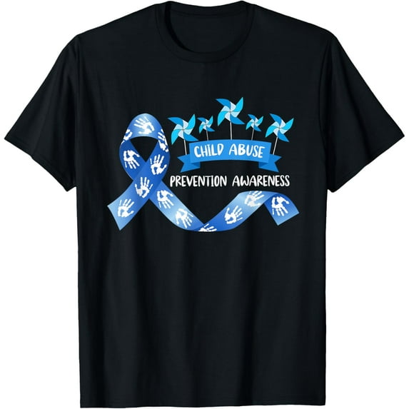 Child Abuse Prevention Awareness Month Pinwheel Ribbon T-Shirt