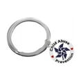 thumbnail image 1 of Child Abuse Prevention Blue Pinwheel Charm Split Style Key Chains, 1 of 2