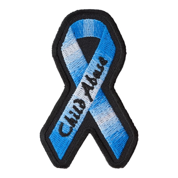 Child Abuse Royal Blue Ribbon Patch, Awareness Patches