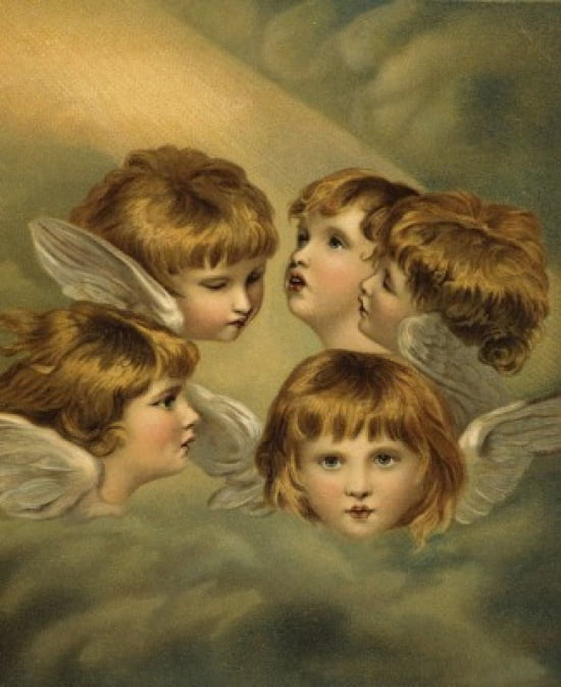Child Angel Heads Artist Unknown Canvas Art - (18 x 24)