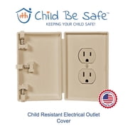 Child Be Safe Infant and Pet Proof Outlet Cover Box, Ivory, 1 Piece