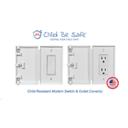 Child Be Safe Infant and Pet Proof Rocker Switch and Outlet Cover Box, White , 1 Piece