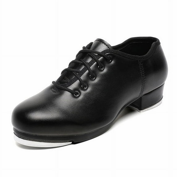 Child Black Tap Shoes Lace up dance for Girls and Boys (Toddler/Little Kid/Big Kid) (5 Big Kid)