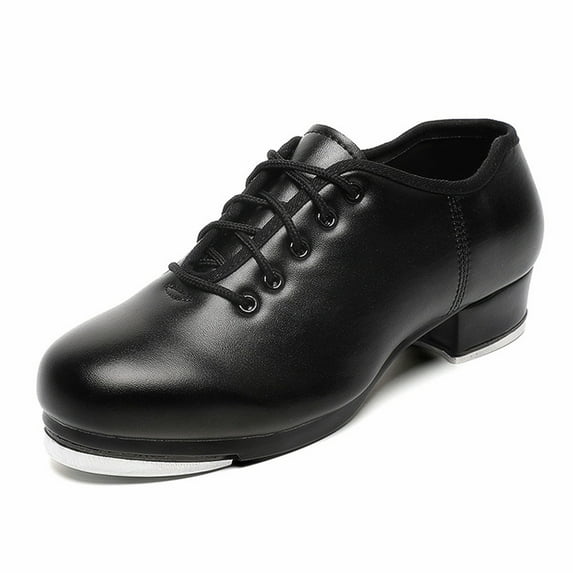 Child Black Tap Shoes Lace up dance for Girls and Boys (Toddler/Little Kid/Big Kid) ( 6 Big Kid)