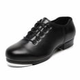 thumbnail image 1 of Child Black Tap Shoes Lace up dance for Girls and Boys (Toddler/Little Kid/Big Kid) (7 Big Kid）, 1 of 7