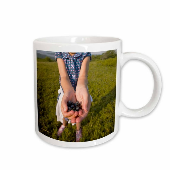 3drose, Child, Blueberries, Alton, New Hampshire - Us30 Jmo0789 - Jerry and Marcy Monkman, 15oz Mug