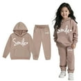 thumbnail image 1 of Child Boys Girls Sweatsuit Set 2PC Long Sleeve Khaki Sweatshirt and Sweatpants Warm Fall Winter Clothes Boys Active Tracksuit Set3-4 Years, 1 of 5