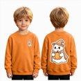thumbnail image 1 of Child Boys Halloween Shirt for 5t 6t Halloween Kids Skeleton Pumpkin Ghost Shirt Crewneck Long Sleeve Graphic Top Toddler to Youth Boys Clothes Size 5-6 Years, 1 of 9