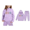thumbnail image 1 of Child Boys Jesus Loves You Hoodie Long Sleeve Casual Graphic Hoodies Loose Pullover and Jogger Sweatpants 2 Piece Fall Clothes Toddler 7-8 Years Boys Clothes, 1 of 5