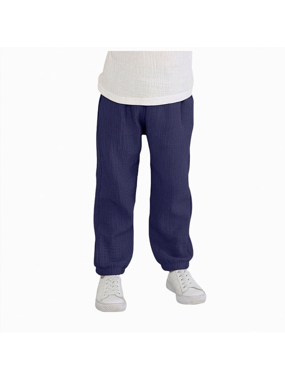 Child Boys Sweatpants Baggy Jogger Pants with Pockets Drawstring Casual Elastic Waist 12M-8T Toddler Kids Pants Kids Sweatpants Size 7-8 Years