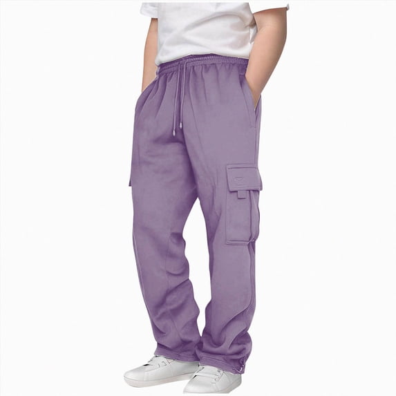 Child Boys Sweatpants Wide Leg Sweatpants 3-14 Years Kids Workout Casual Baggy Cargo Pants Back to School Kids Sweatpants Size 9-10 Years