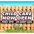 thumbnail image 1 of Child Care Now Open 13 oz Vinyl Banner With Metal Grommets, 1 of 4