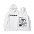 thumbnail image 1 of Child Christian Hoodies Sweatshirts Long Sleeve Trust In The Lord Graphic Hooded Girls Casual Oversize Pullover Teen Top Girl Clothing, White 7-8 Years, 1 of 4