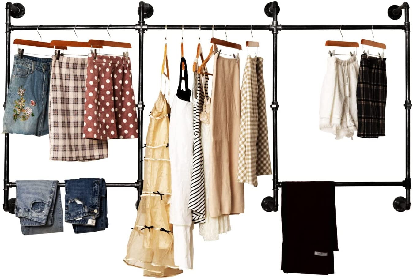 Child Clothes Rack, Kids Garment Rack Armoire Dress-up Closet, Rolling