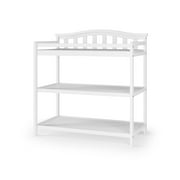 FOREVER ECLECTIC Child Craft Arch Top Changing Table with Pad & Safety Strap, 2 Storage Shelves, Anti-Tip Kit, Matte White