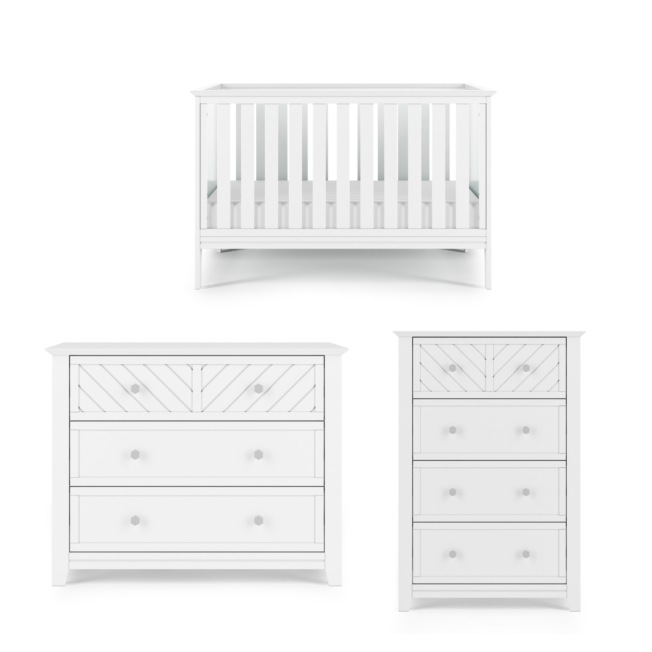 3 piece nursery furniture set white hotsell