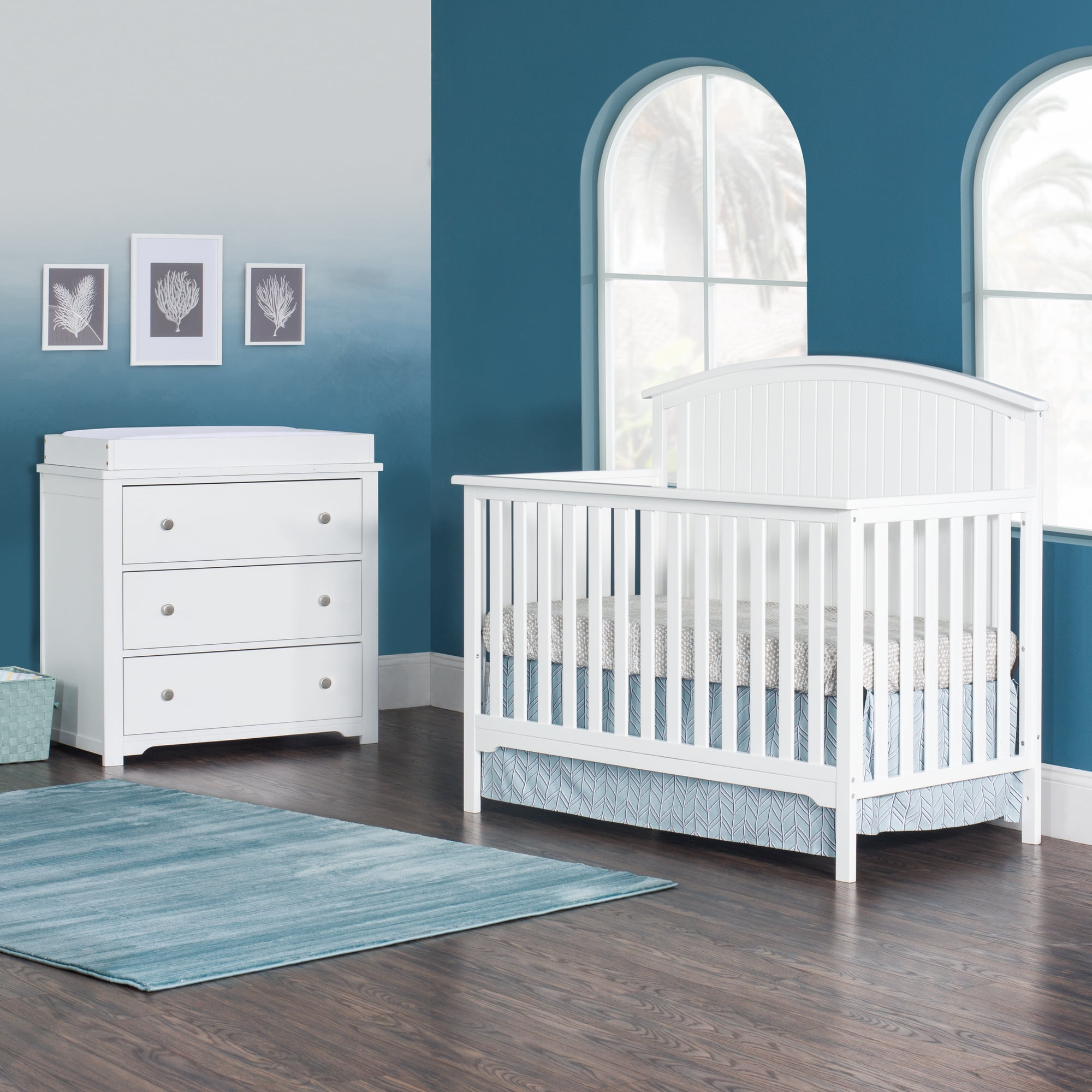 Child Craft Cottage Curve Top 3Piece Nursery Set with Curve Top 4in1