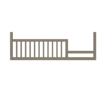 Child Craft Toddler Guard Rail for Denman Crib Conversion, Pine Wood Construction, Crescent Gray