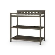 FOREVER ECLECTIC Child Craft Flat Top Changing Table with Pad & Strap, 2 Storage Shelves, Anti-Tip Kit, Dapper Gray