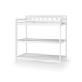 thumbnail image 1 of Child Craft Flat Top Changing Table with Pad & Strap, 2 Storage Shelves, Anti-Tip Kit, Matte White, 1 of 8