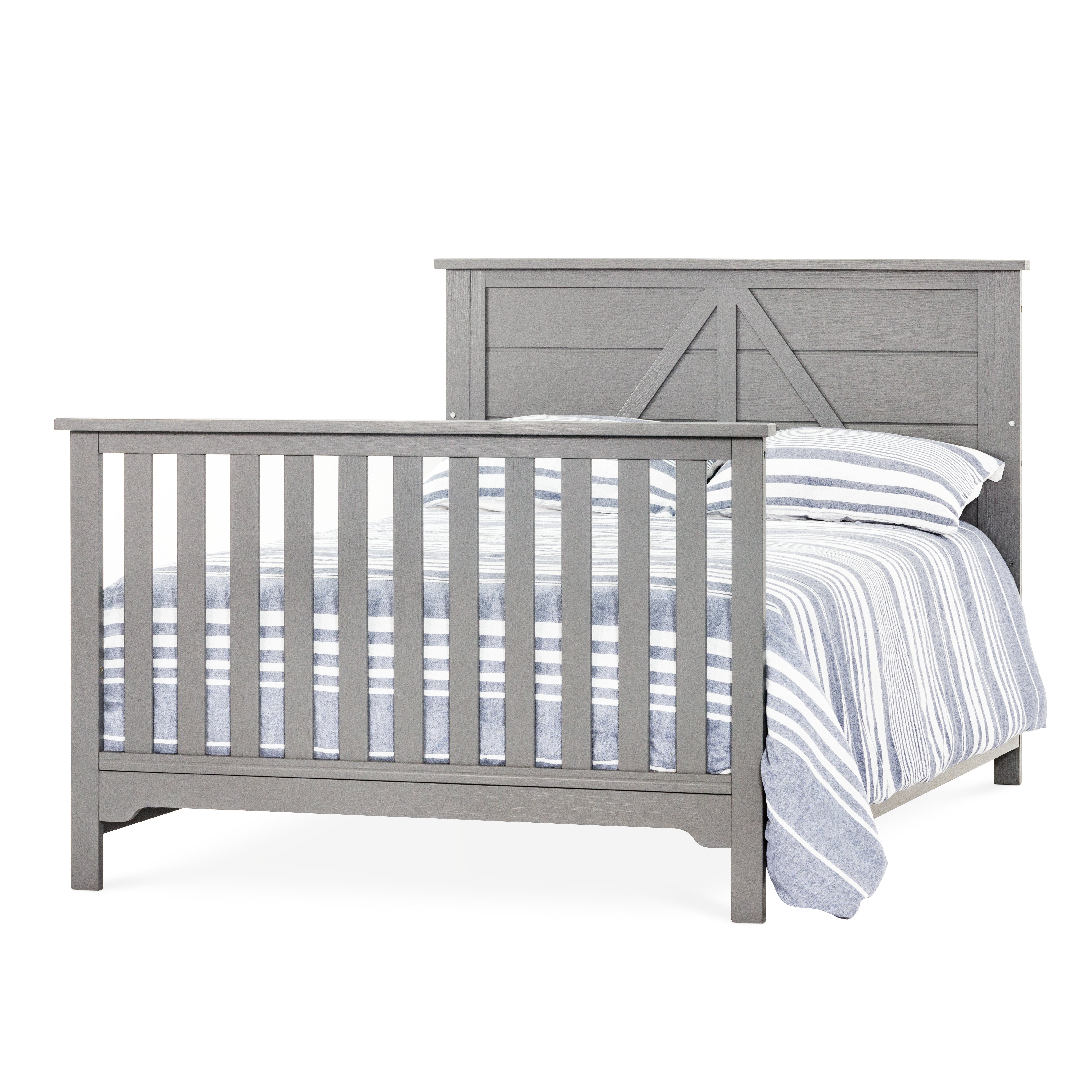 Child Craft Full Bed Rails for Quincy, Stella, Rylan, Calder, Hampton and Woodland Cribs, Brushed Pebble