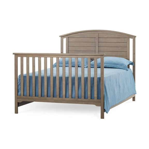 Child Craft Full-Size Bed Rail Conversion Kit, Converts 4-in-1 Crib to Bed, Pine Wood, Dusty Heather