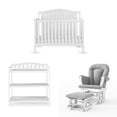 thumbnail image 1 of Child Craft Hampton Crib, Changing Table and Glider Nursery Set, 4-in-1 Convertible, Matte White, 3-Piece, 1 of 7