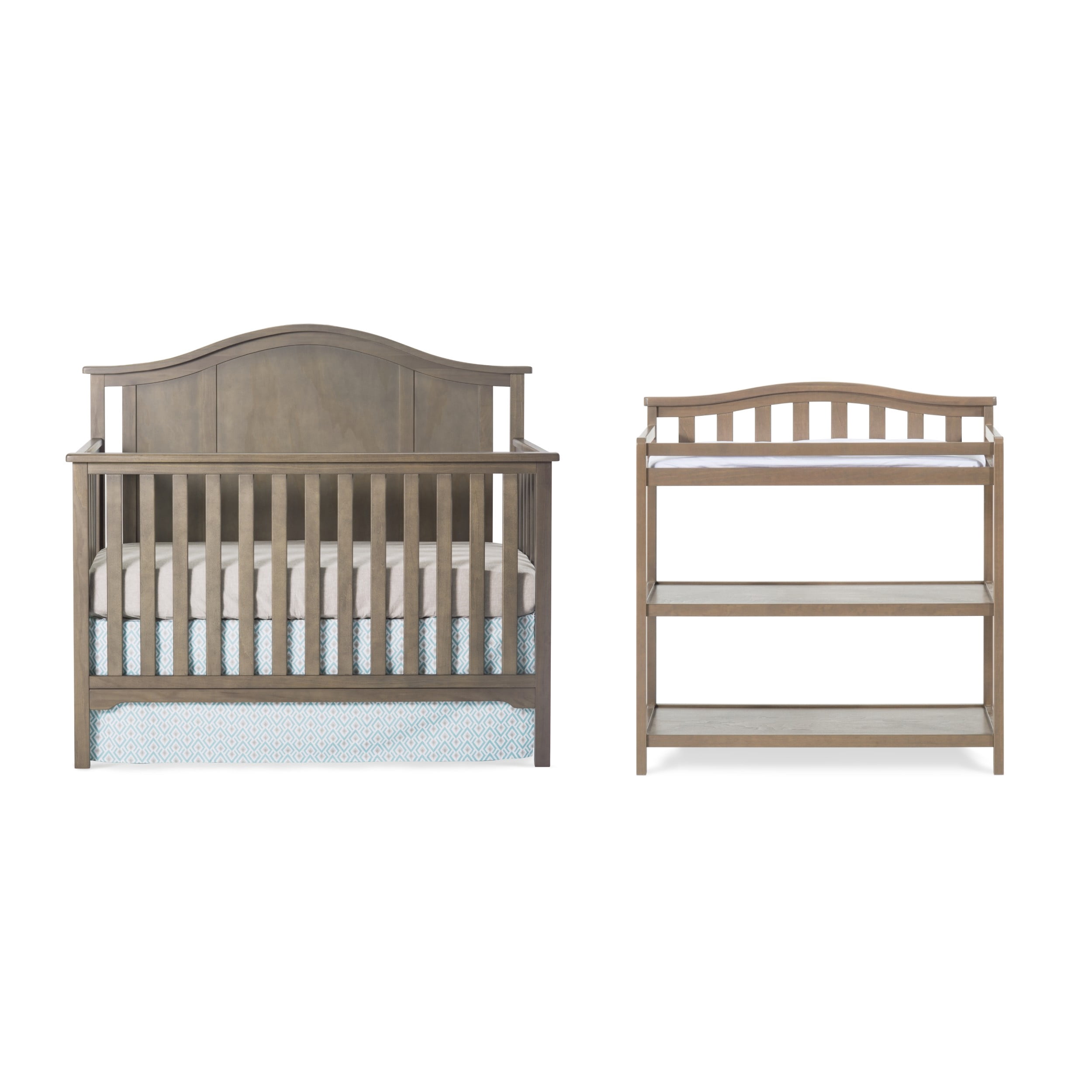 Child Craft Hampton Arch Top Crib and Changing Table Nursery Set, 2