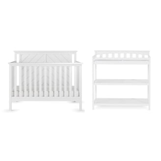 Child Craft Atwood Crib and Dresser Nursery Set, 4-in-1 Convertible ...