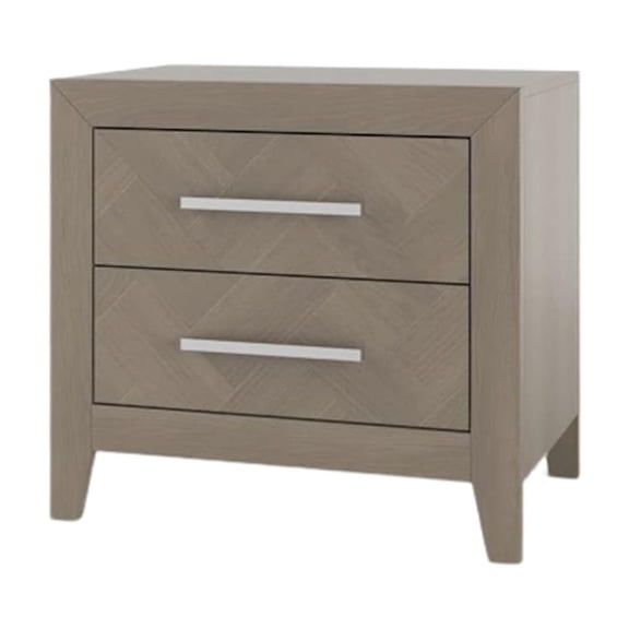 Child Craft Kieran 2 Drawer Nightstand for Nursery or Bedroom, Large Storage Drawers, Made of Sturdy Pinewood, Non-Toxic, Baby Safe Finish (Crescent Gray)